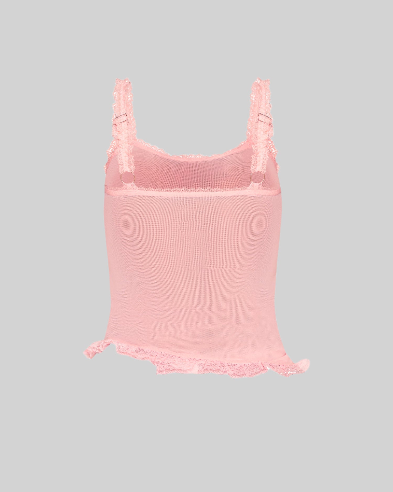 LOVE ME NOT SCALLOPED MESH TOP (BABY PINK)