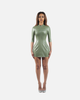 [PRE-ORDER] SURPLUS MINI LATEX ZIP DRESS (ARMY GREEN)