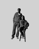 UNISEX ASYMMETRICAL ACID WASH ZIP UP JACKET (BLACK) thumbnail 3