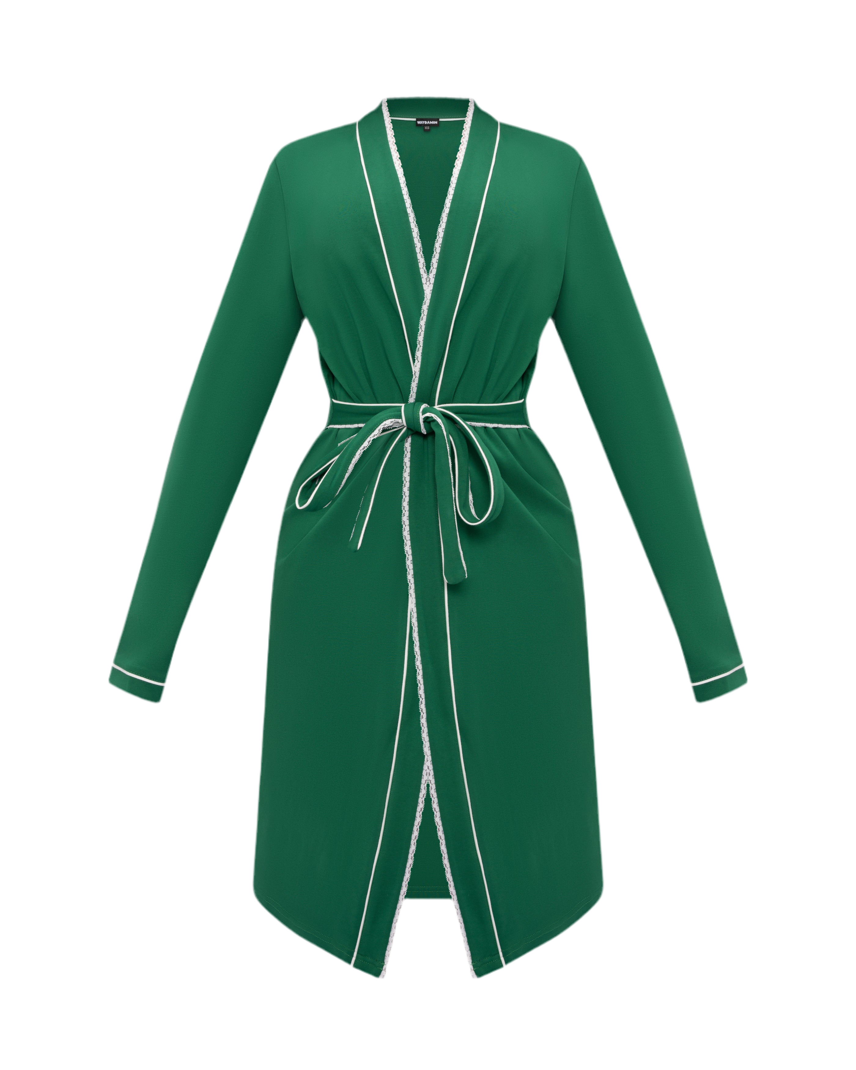 SANTA BABY LACE LINED ROBE (GREEN)