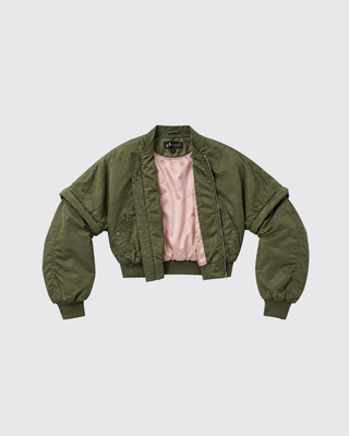 CAP SLEEVED BOMBER (ARMY GREEN)