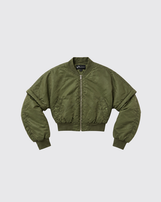 CAP SLEEVED BOMBER (ARMY GREEN)