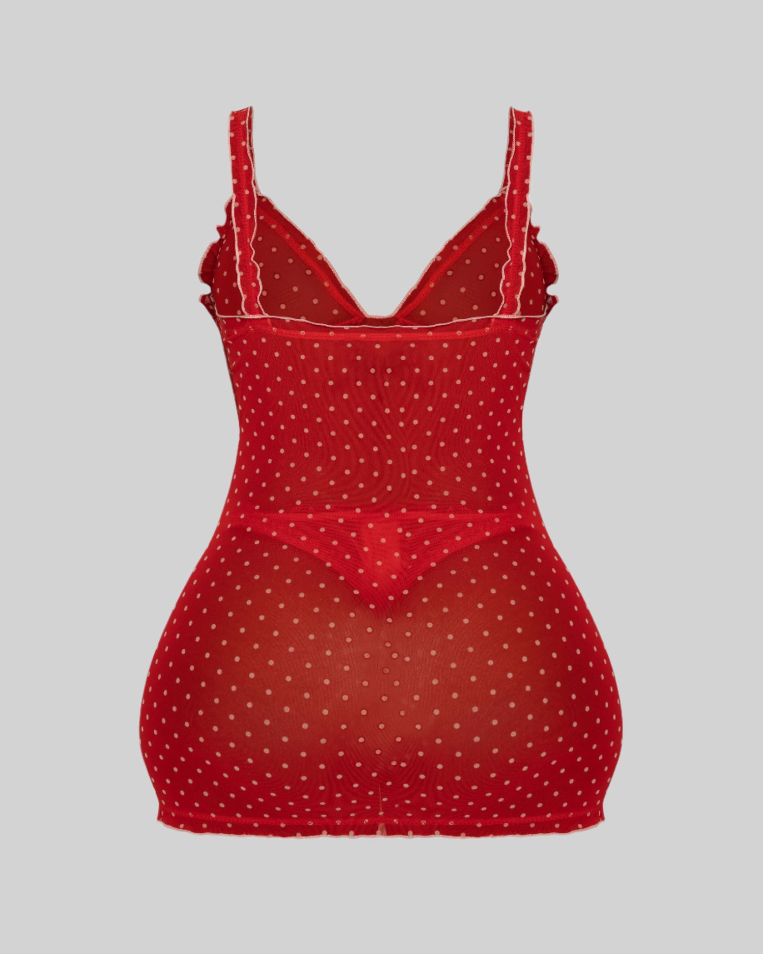 BUSTIER NIGHT CAP MINI DRESS (CHERRY)