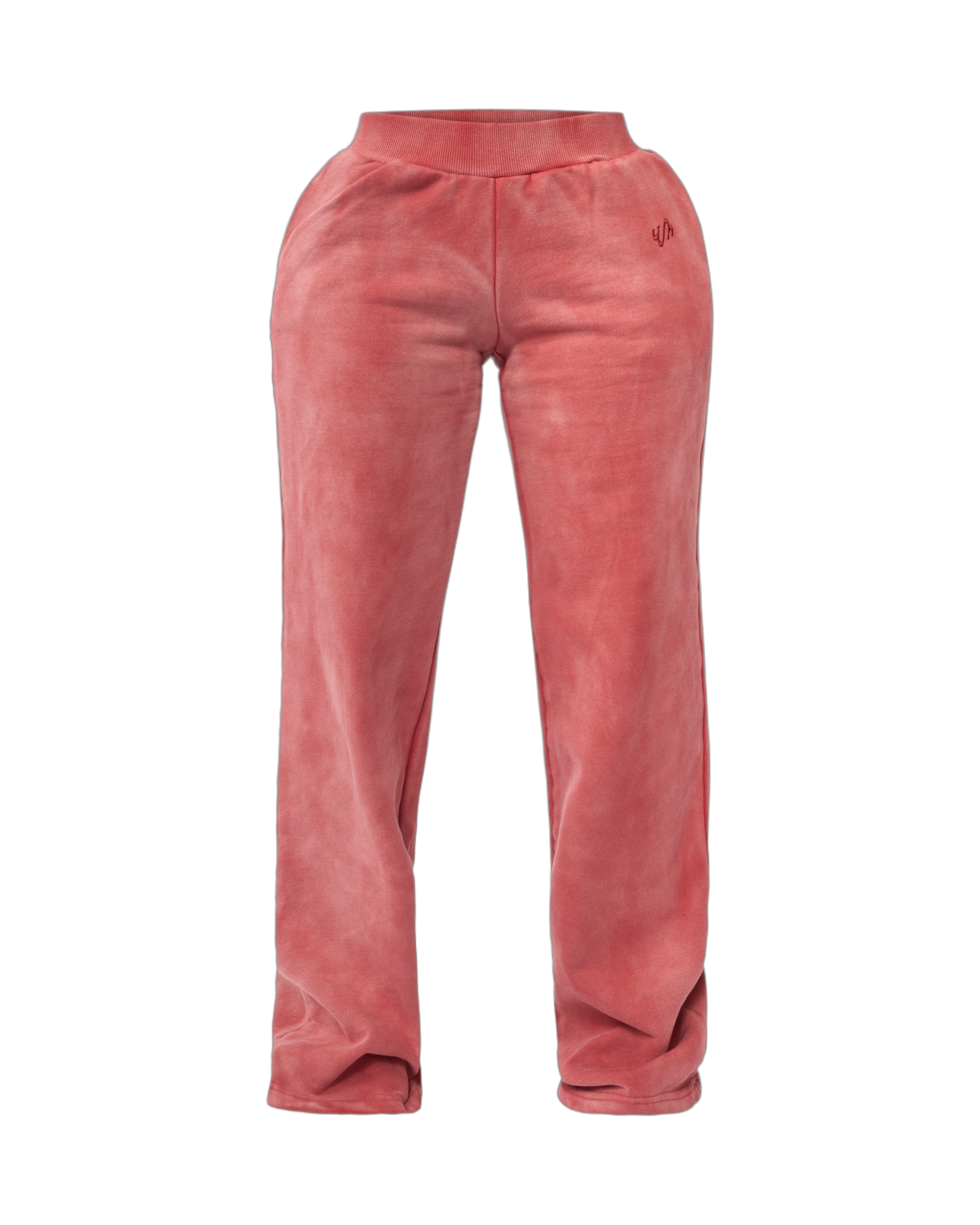 RED ASYMMETRICAL SWEATPANTS