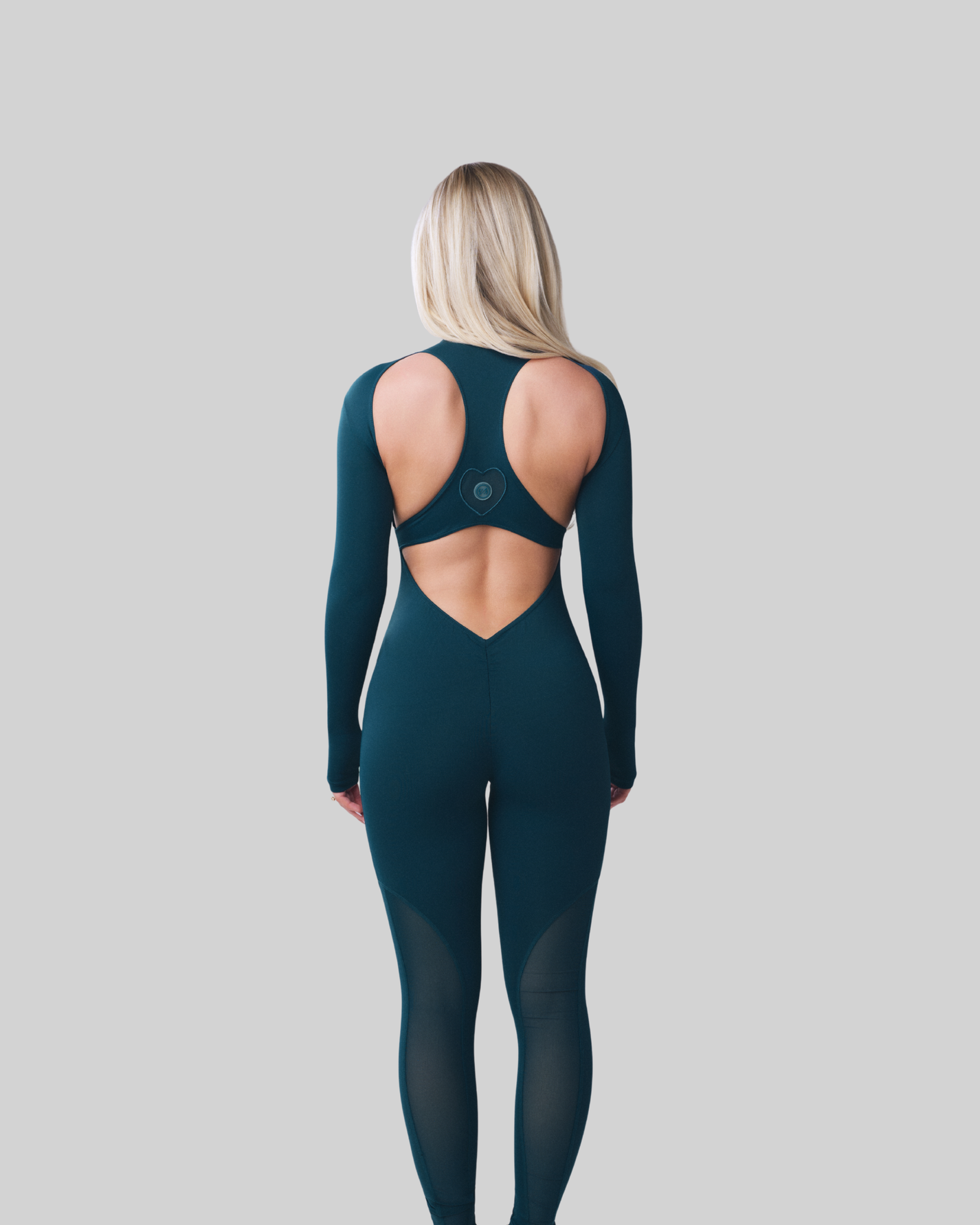 BACKLESS FITNESS JUMPSUIT (DEEP TEAL)