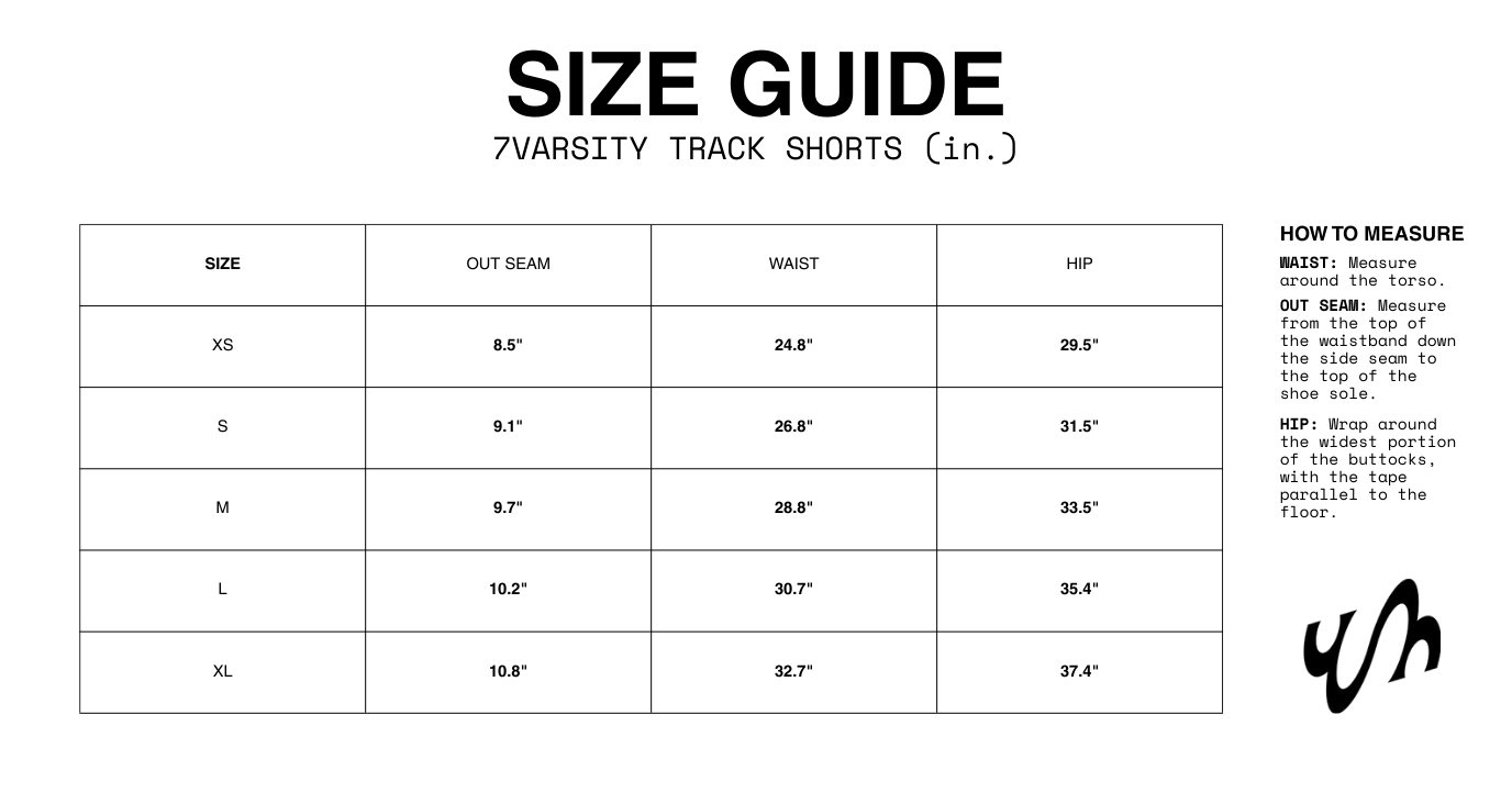 7VARSITY TRACK SHORTS (NAVY)
