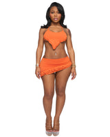 FRILL ME KINI TOP (BURNT ORANGE)