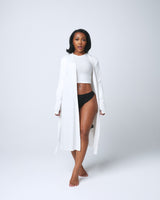 SHORT COZY ROBE (IVORY) thumbnail 2