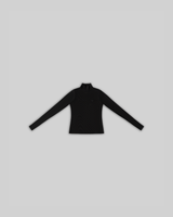 BASICS RIBBED TURTLE NECK (BLACK) thumbnail 1