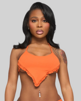 FRILL ME KINI TOP (BURNT ORANGE) thumbnail 1