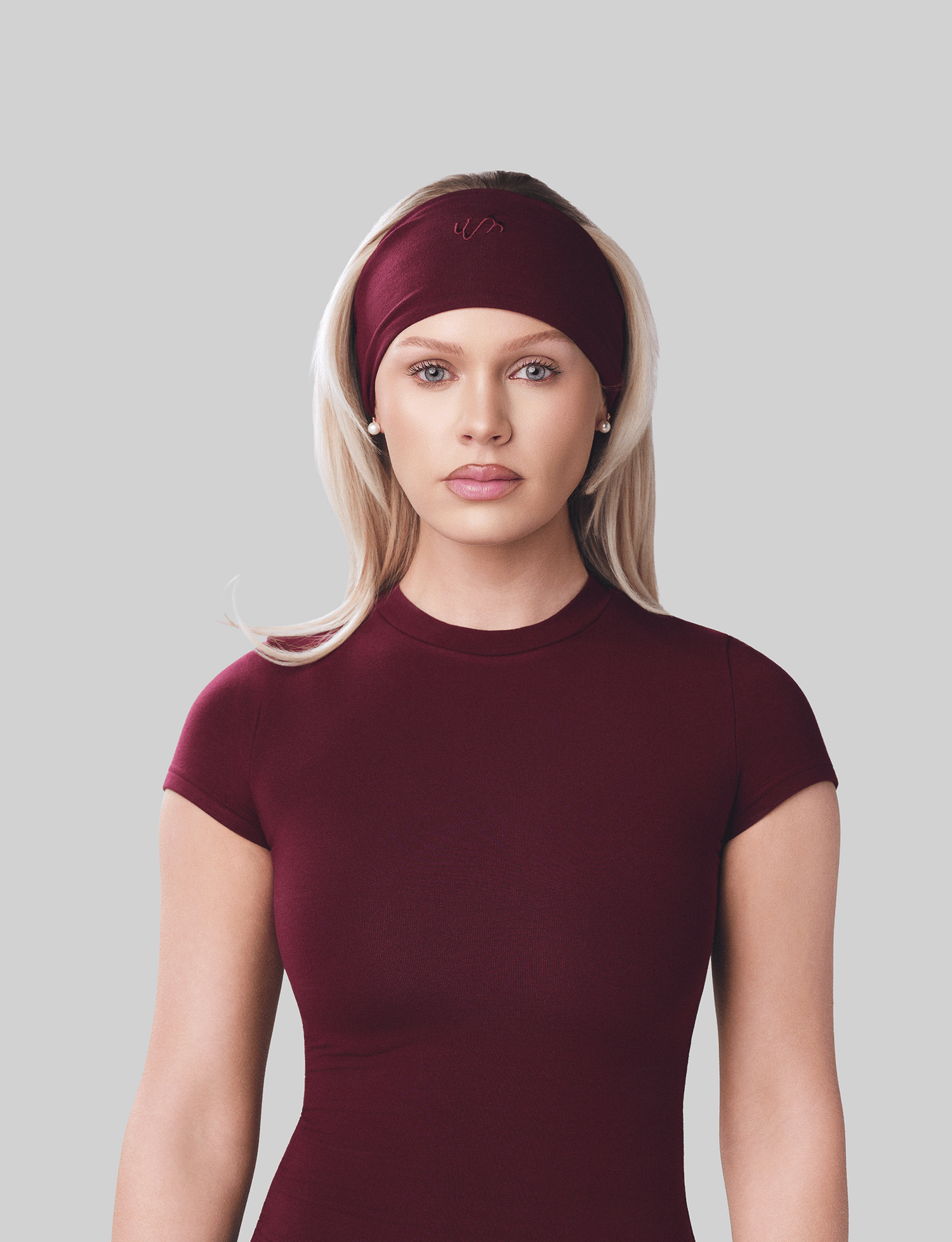 WM WIDE HEADBAND (BURGUNDY)