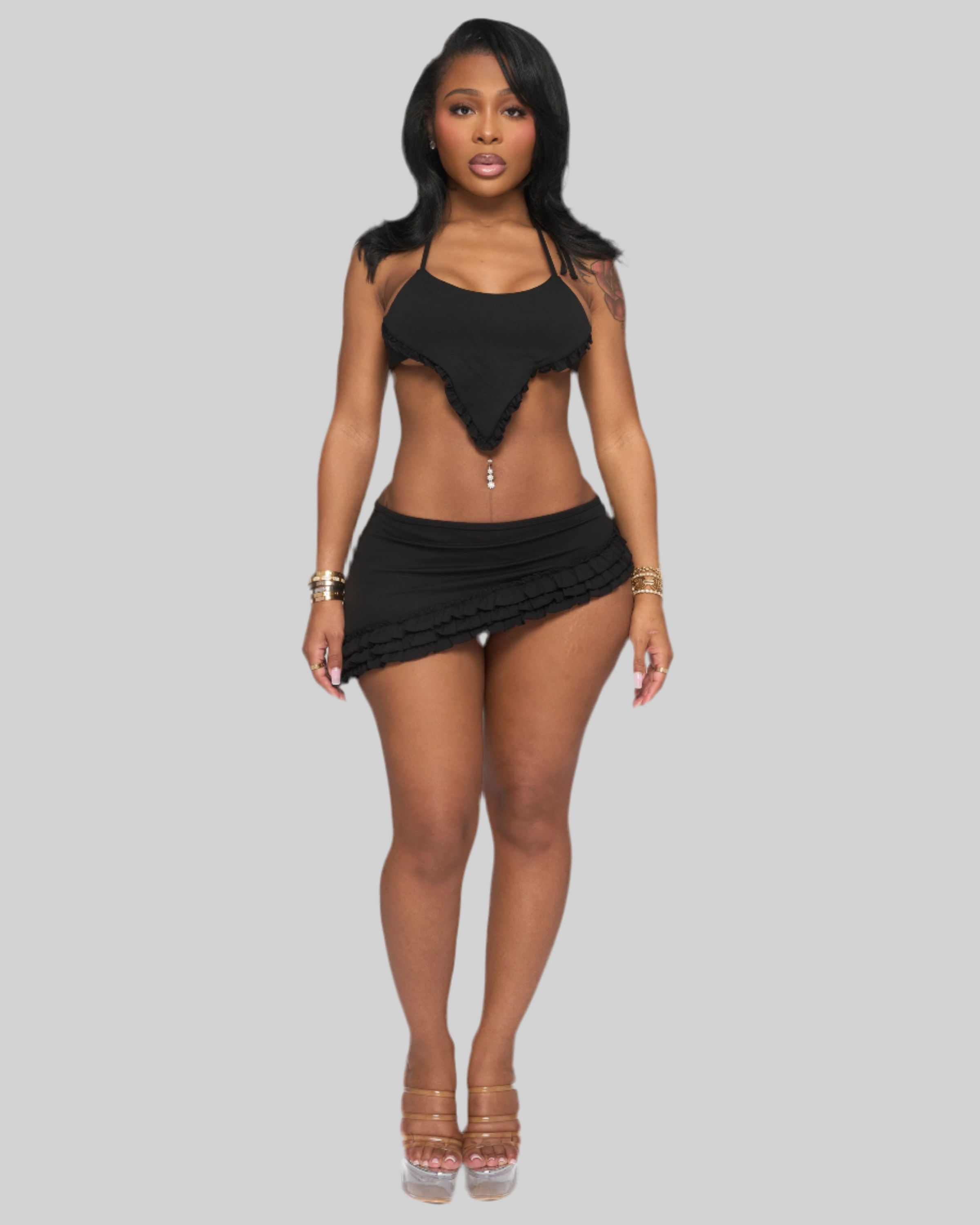 FRILL ME KINI BOTTOM (BLACK)