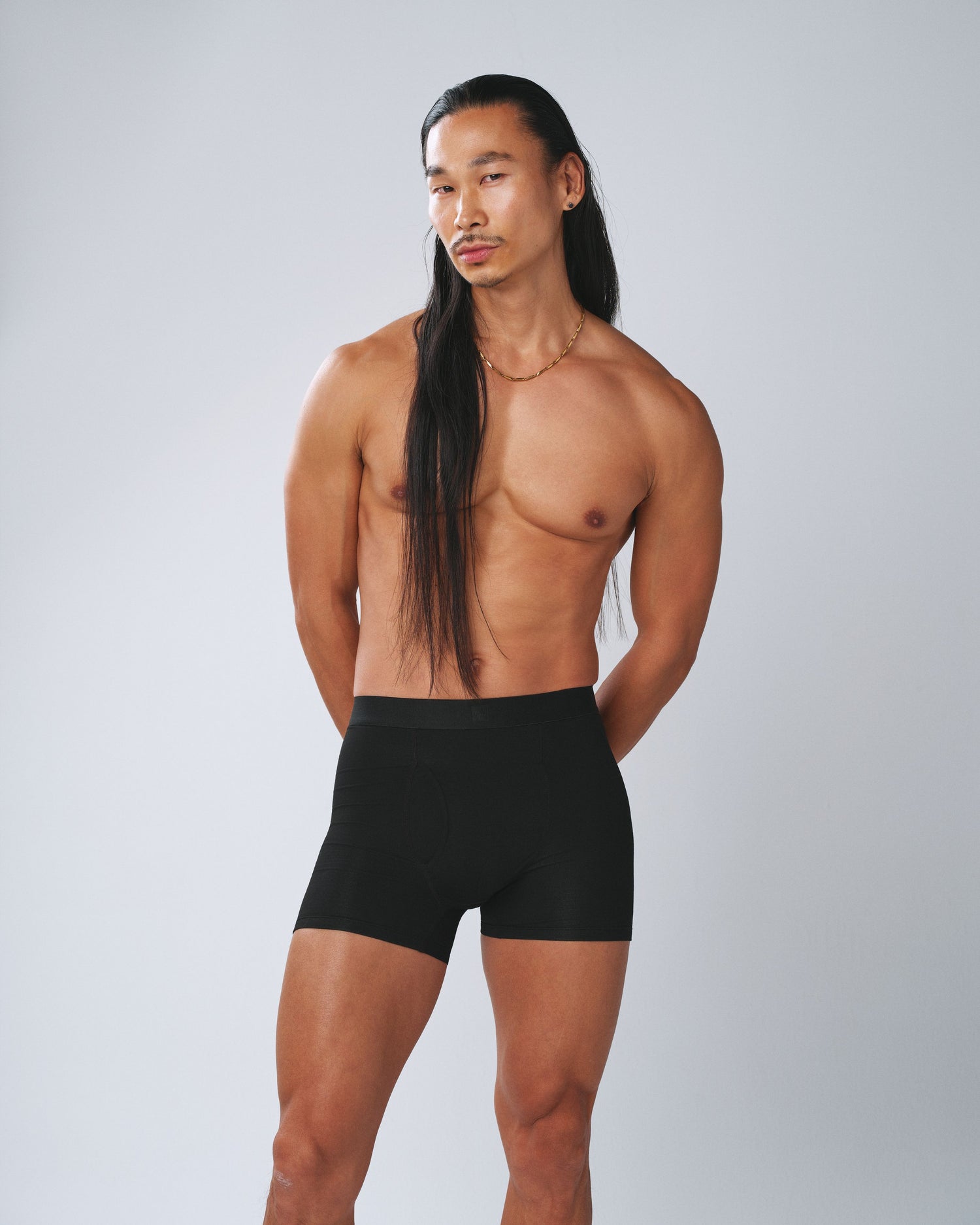 WM MENS MID BRIEFS (BLACK)