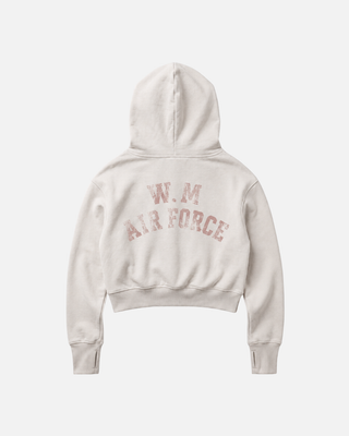 COWL CROP AIR-FORCE HOODIE (SAND)