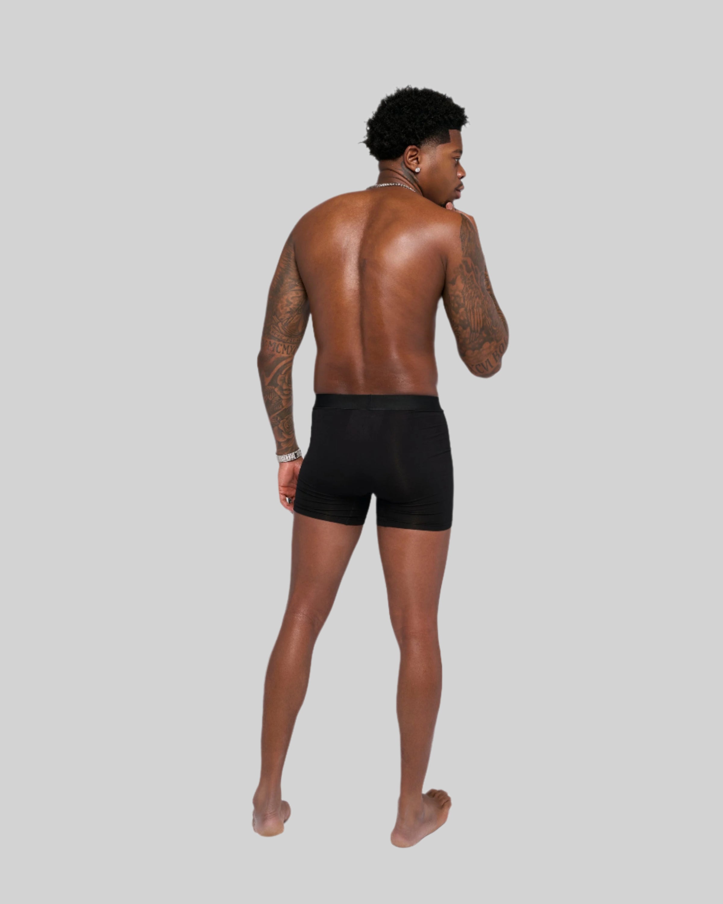 WM MENS MID BRIEFS (BLACK)