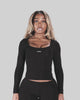 BASICS BOATNECK TOP (BLACK)