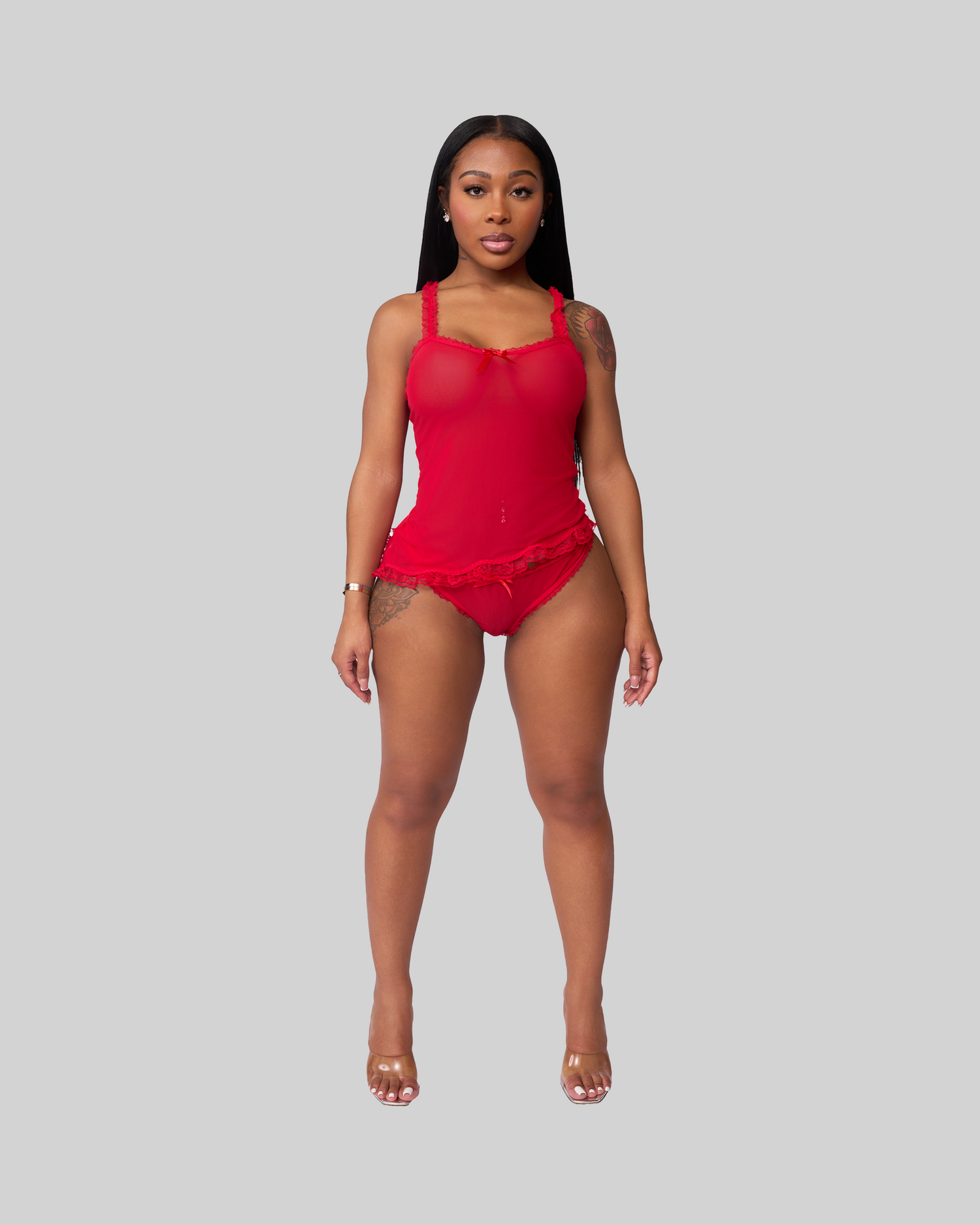 LOVE ME NOT MESH PANTY (CHERRY)