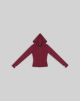 SEAMLESS ZIP UP JACKET (BURGUNDY) thumbnail 2