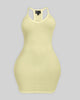 BASICS RIBBED TANK MINI DRESS (BUTTER)