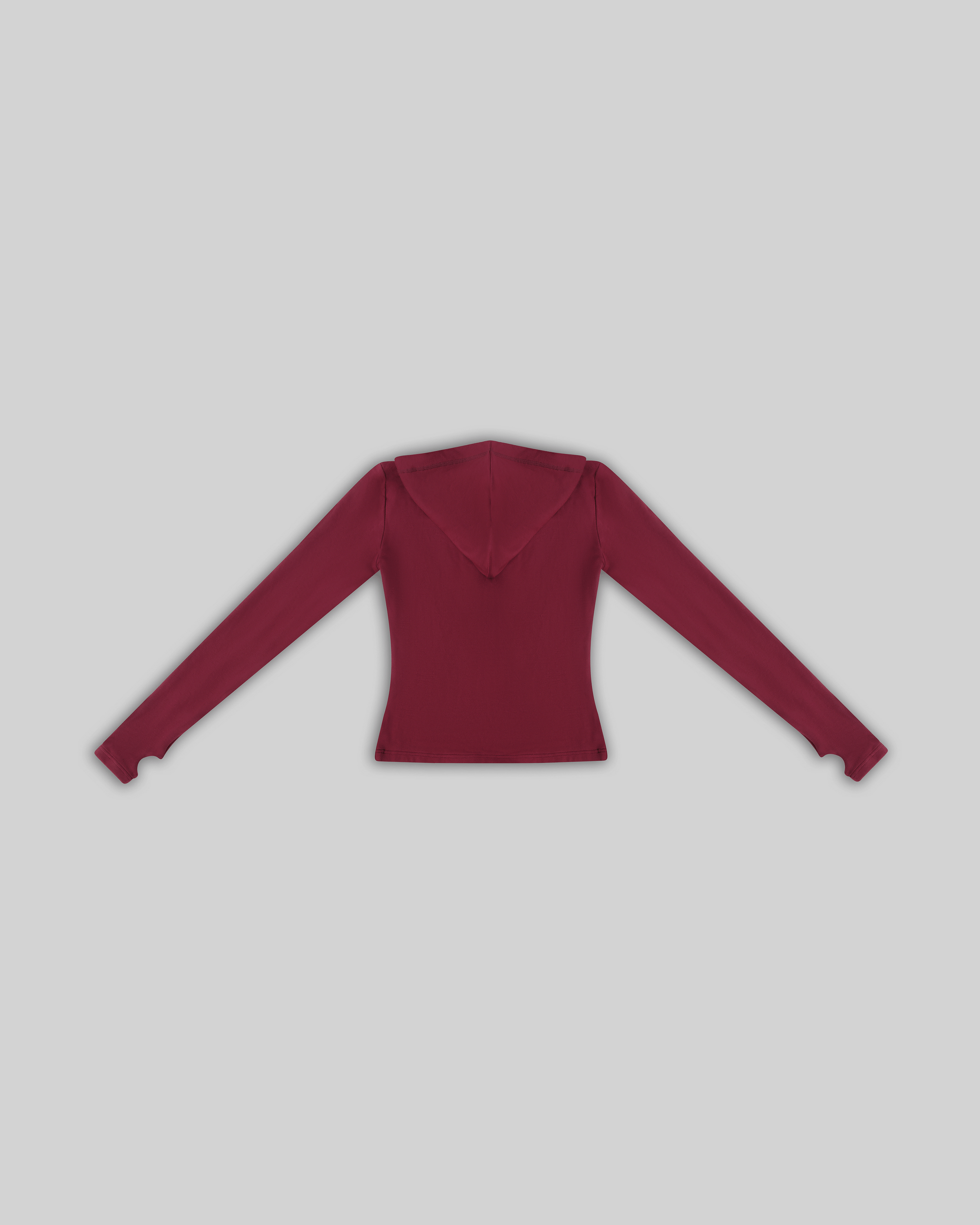 SEAMLESS ZIP UP JACKET (BURGUNDY)