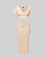 NOBU MAXI SKIRT (IVORY) thumbnail 5