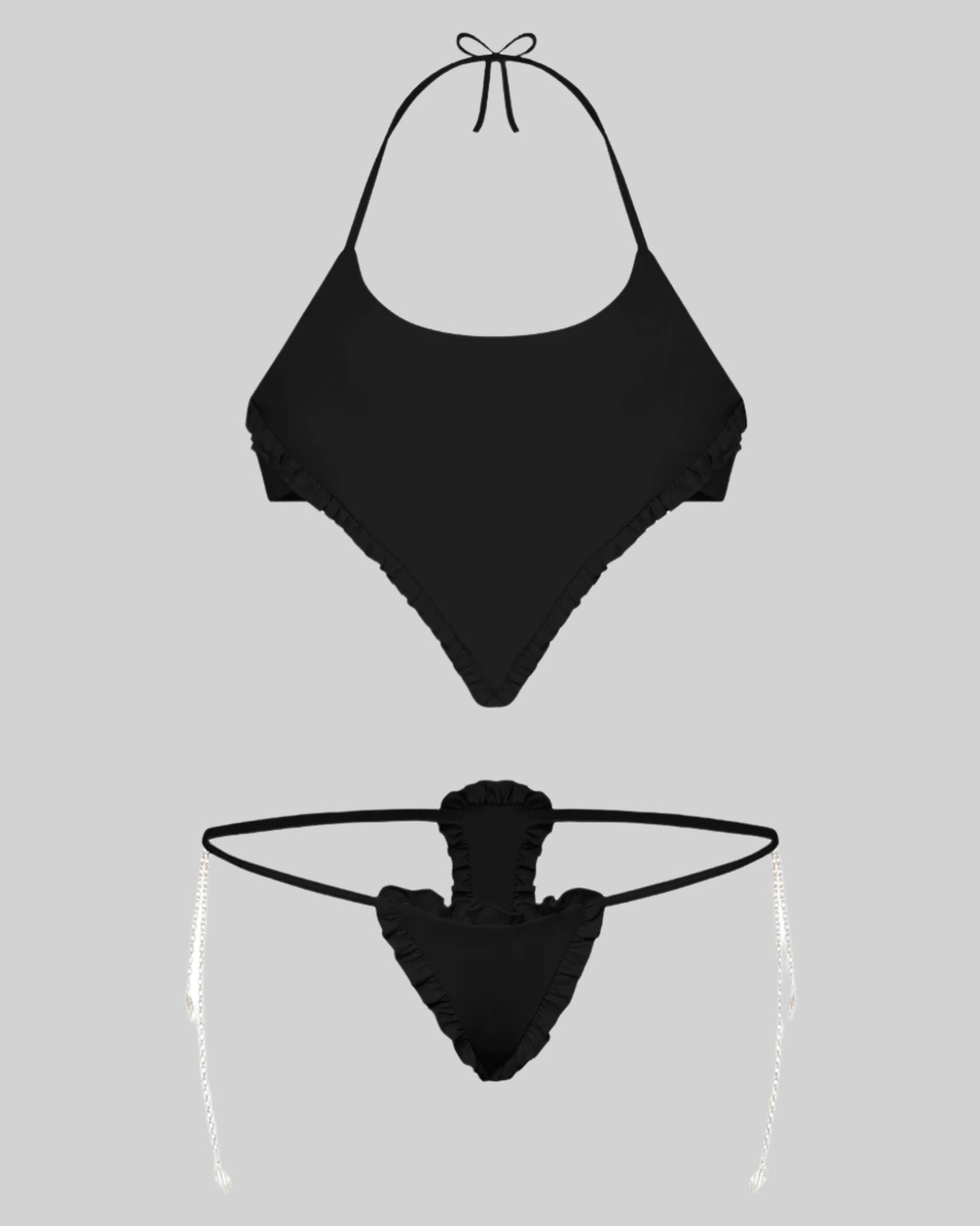 FRILL ME KINI BOTTOM (BLACK)