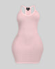 BASICS RIBBED TANK MINI DRESS (BABY PINK)